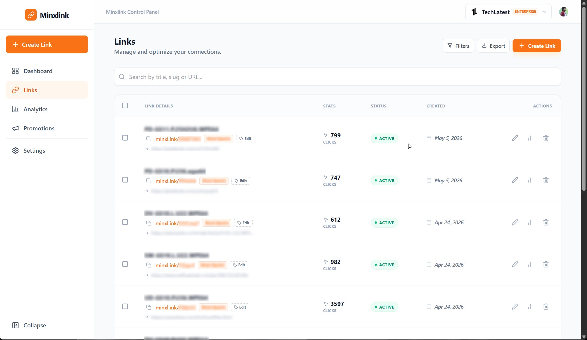 Minxlink screenshot
