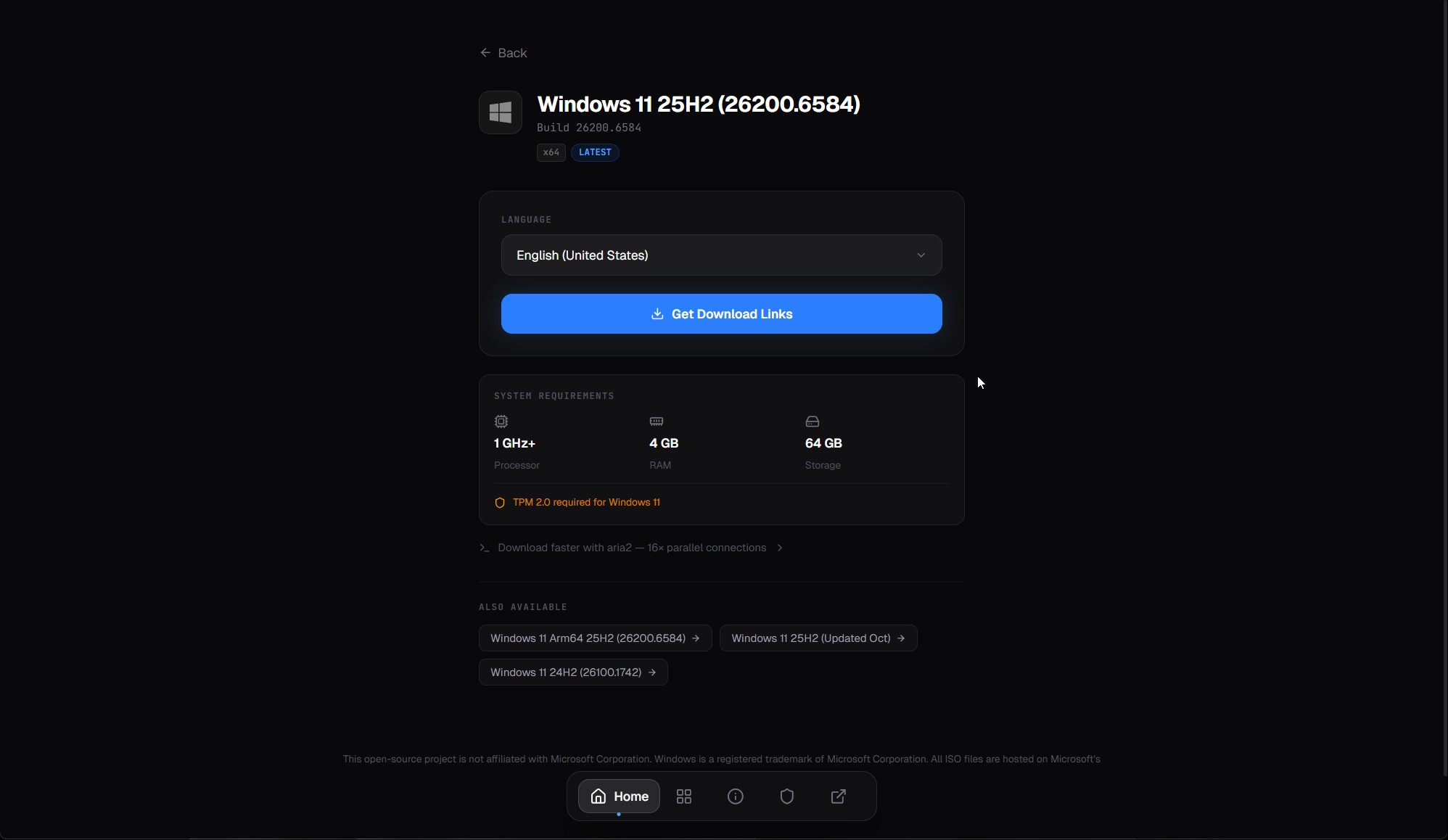 MSDL screenshot